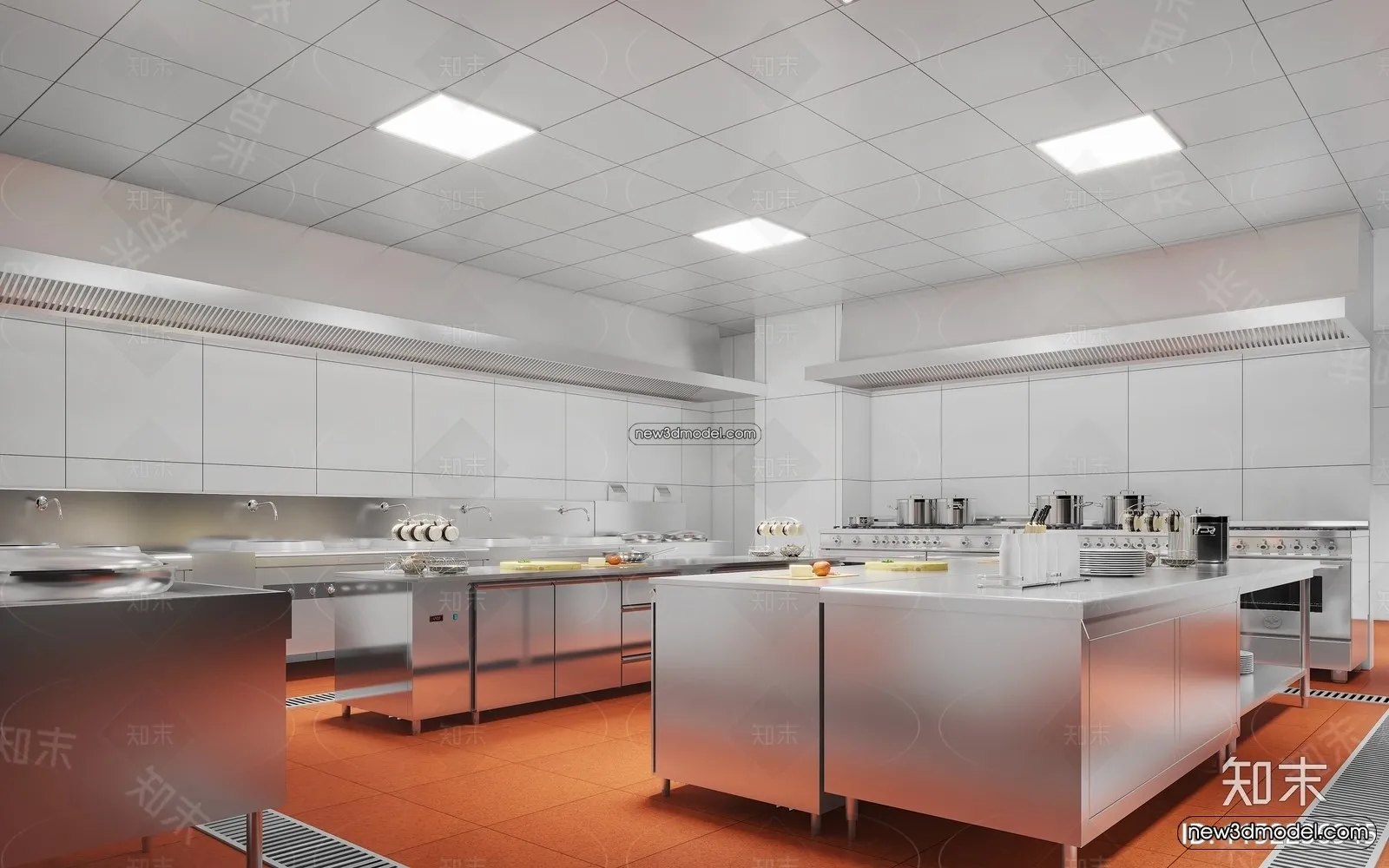 Restaurant Kitchen 3D Models – 3D Scene – 085 – VRAY