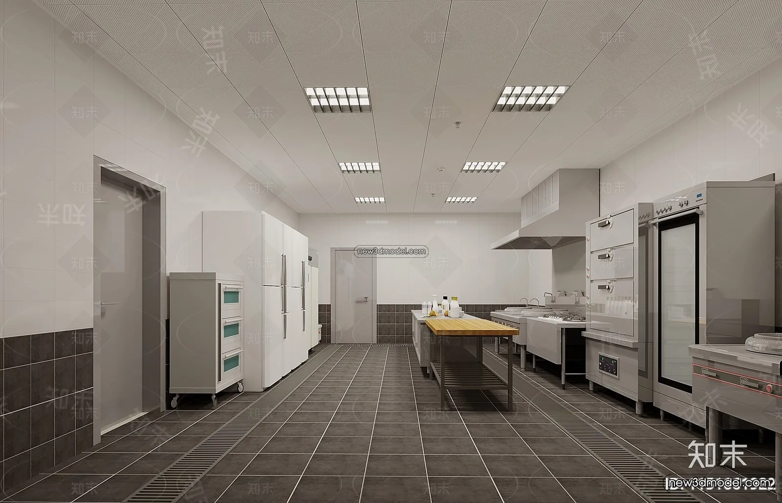 Restaurant Kitchen 3D Models – 3D Scene – 087 – VRAY