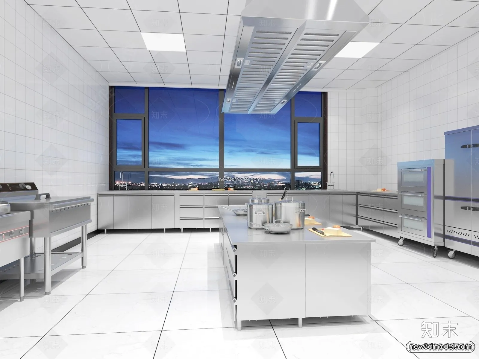 Restaurant Kitchen 3D Models – 3D Scene – 088 – VRAY