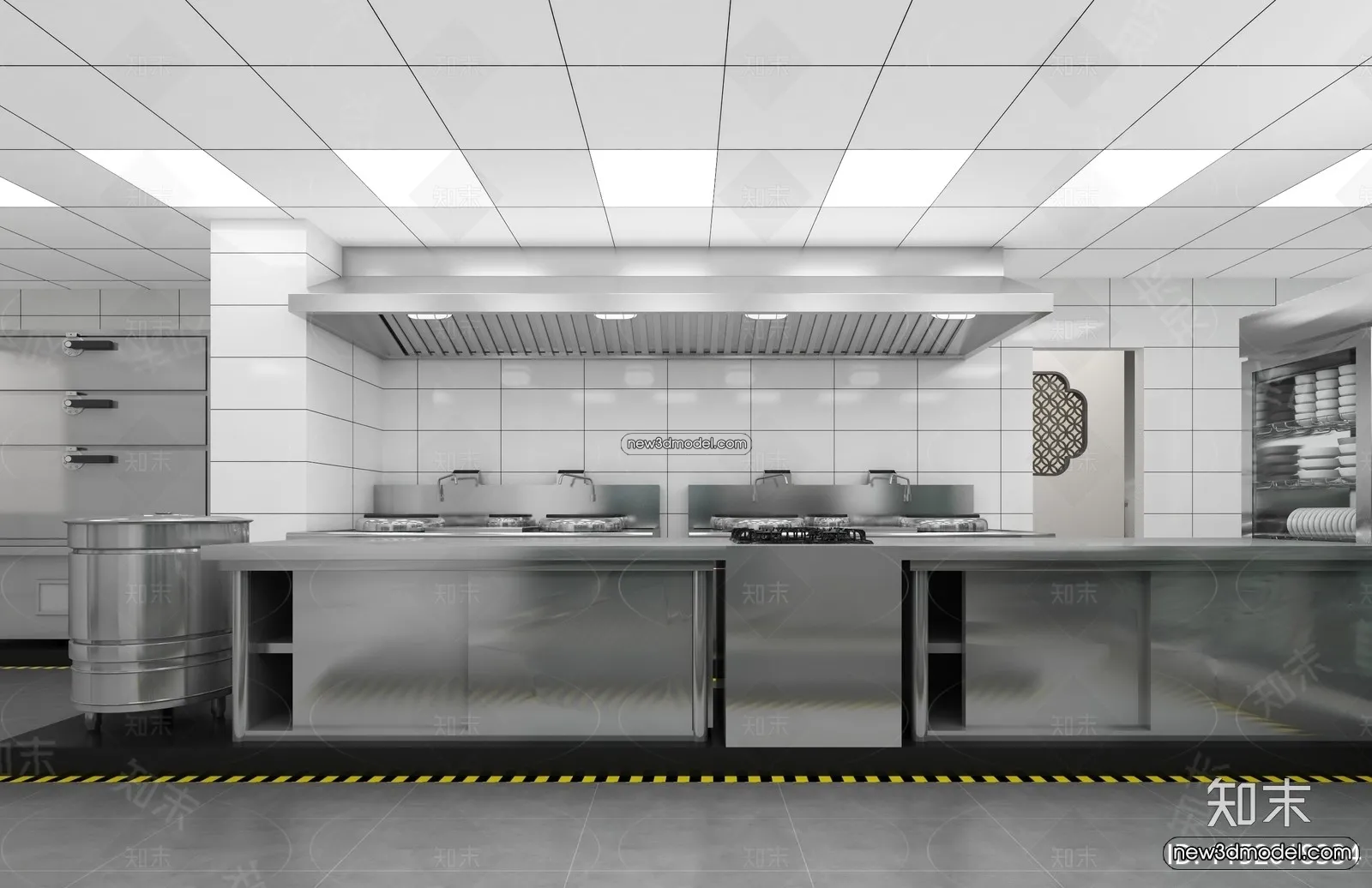 Restaurant Kitchen 3D Models – 3D Scene – 091 – VRAY