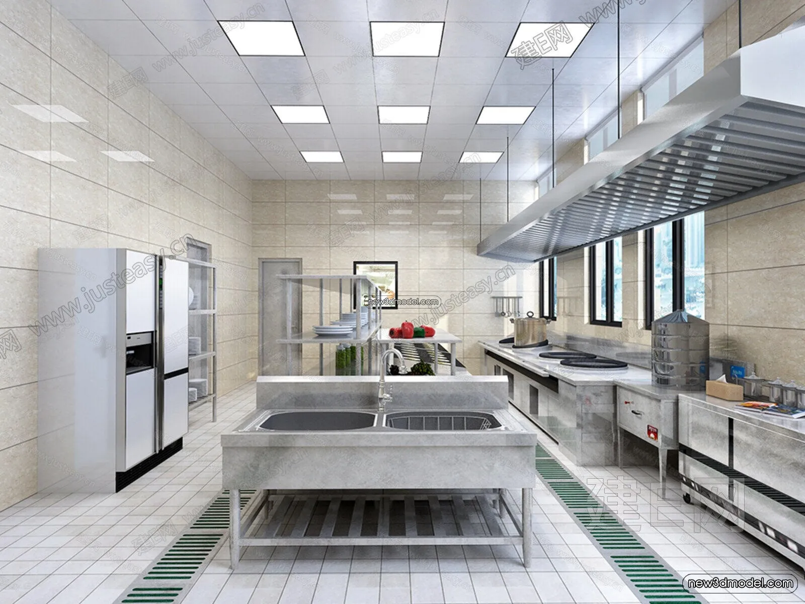 Restaurant Kitchen 3D Models – 3D Scene – 094 – VRAY