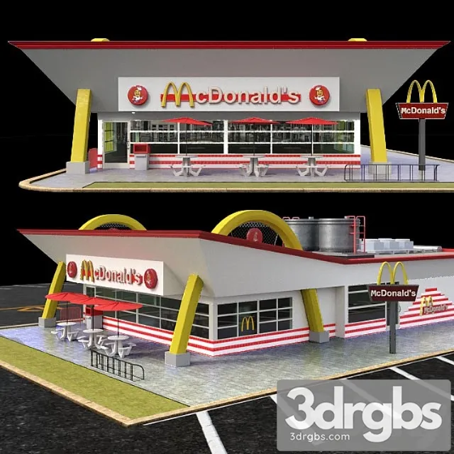 Restaurant mcdonalds 3D Model Download