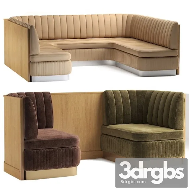 Restaurant Sofa 007 3D Model Download