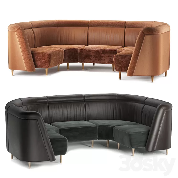 Restaurant sofa 009 3D Model