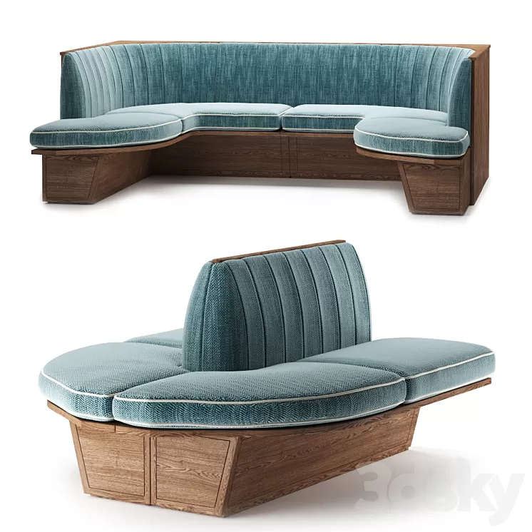 Restaurant sofa 010 3D Model