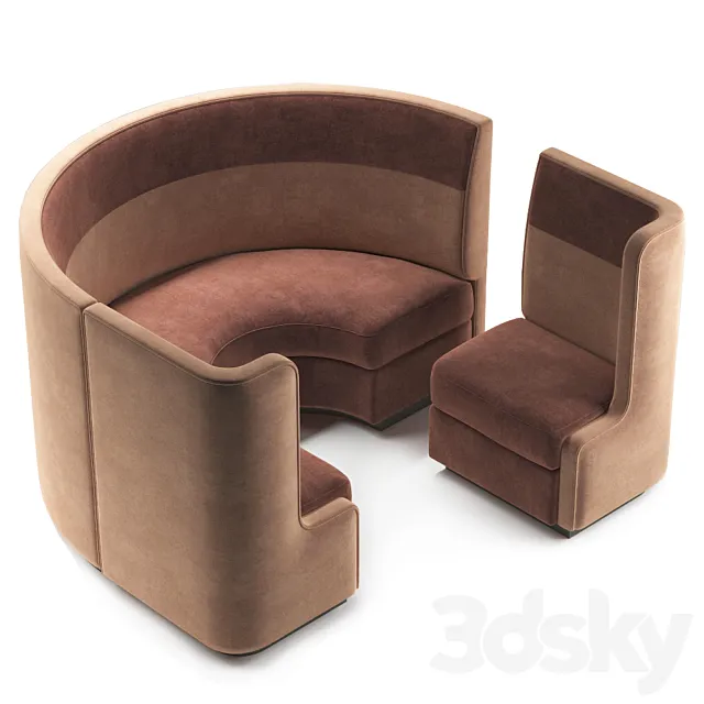Restaurant sofa 11 3D Model Restaurant sofa 11 3D Model