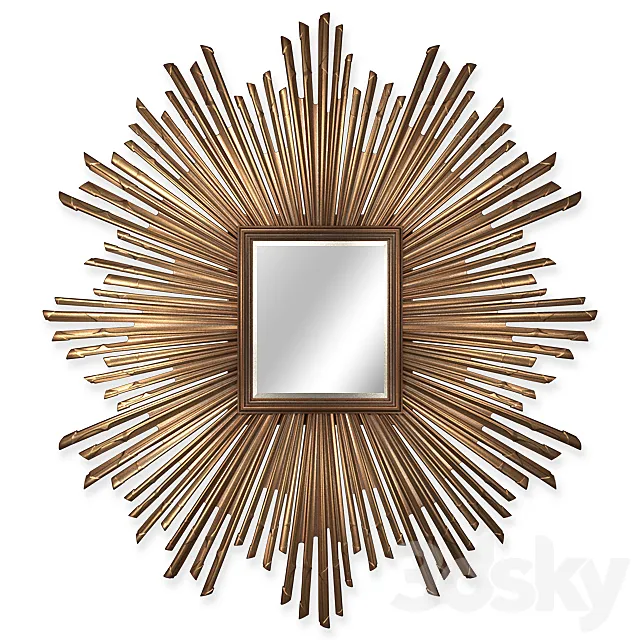 Restoration Hardware 17th C. Sunburst Mirror 3D Model Restoration Hardware 17th C. Sunburst Mirror 3D Model