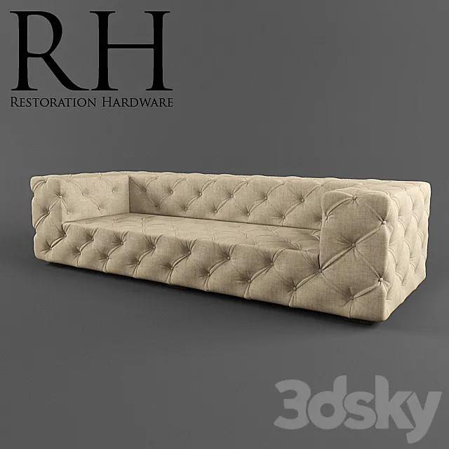 Restoration Hardware _ 10′ Soho Upholstered Sofa 3D Model Restoration Hardware _ 10′ Soho Upholstered Sofa 3D Model