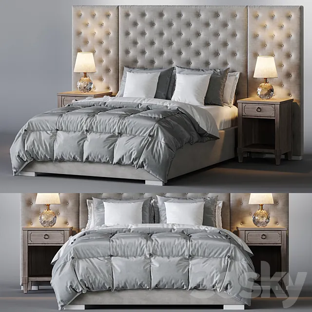 Restoration Hardware _ Edie Tufted Bed Collection 3DModel Restoration Hardware _ Edie Tufted Bed Collection 3DModel