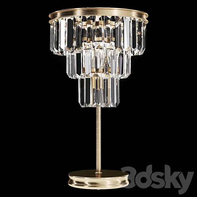 Restoration Hardware ALAINE CRYSTAL CLEAR GLASS TABLE LAMP Brass 3D Model Restoration Hardware ALAINE CRYSTAL CLEAR GLASS TABLE LAMP Brass 3D Model