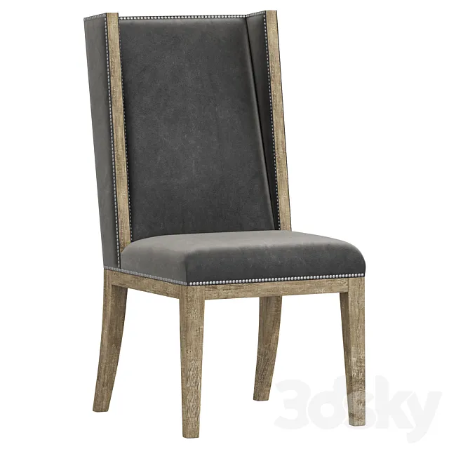 Restoration Hardware Ames Leather Dining Side Chair 3D Model