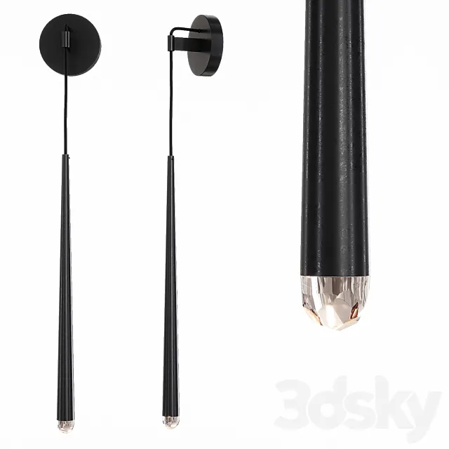 Restoration Hardware AQUITAINE GRAND SCONCE Black 3D Model