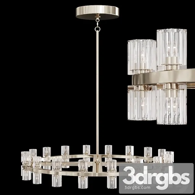 Restoration hardware arcachon round chandelier 36 nickel 3D Model Download