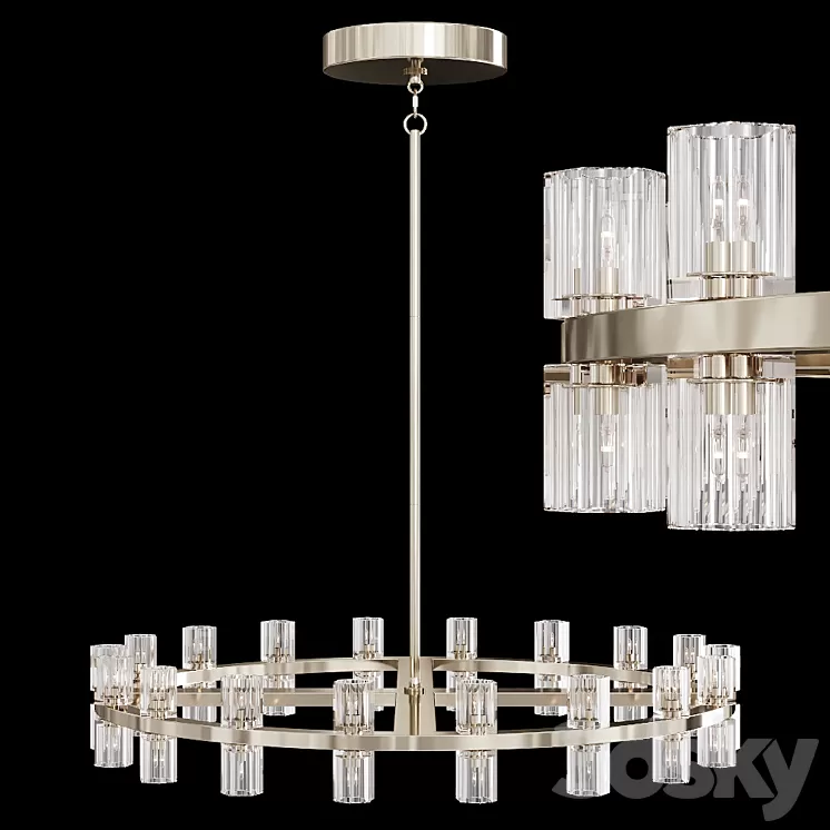 Restoration Hardware ARCACHON ROUND CHANDELIER 36 Nickel 3D Model