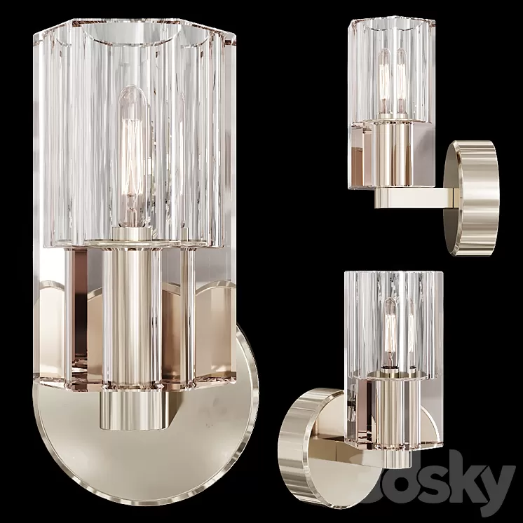 Restoration Hardware ARCACHON SINGLE SCONCE Nickel 3D Model Restoration Hardware ARCACHON SINGLE SCONCE Nickel 3D Model