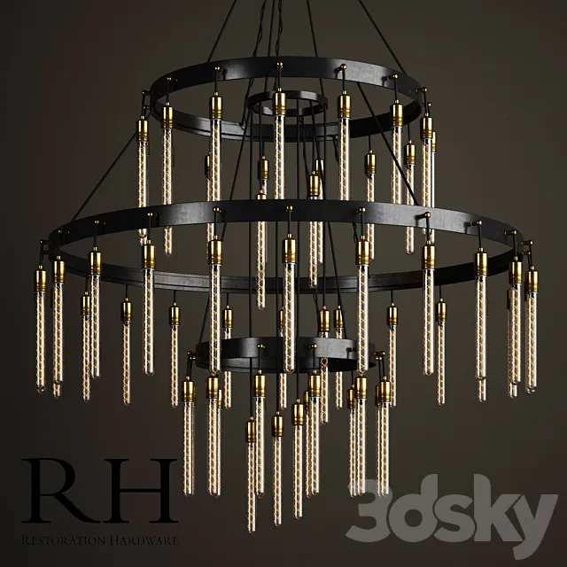 Restoration Hardware AXIS 3-TIER CHANDELIER 60 ” 3DModel Restoration Hardware AXIS 3-TIER CHANDELIER 60 ” 3DModel