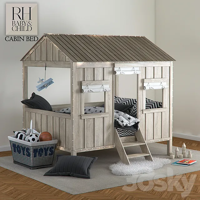 Restoration Hardware Baby&Child CABIN BED 3DModel Restoration Hardware Baby&Child CABIN BED 3DModel
