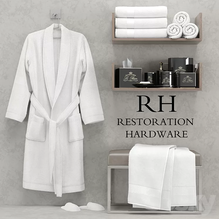 Restoration hardware bathroom accessories 3D Model