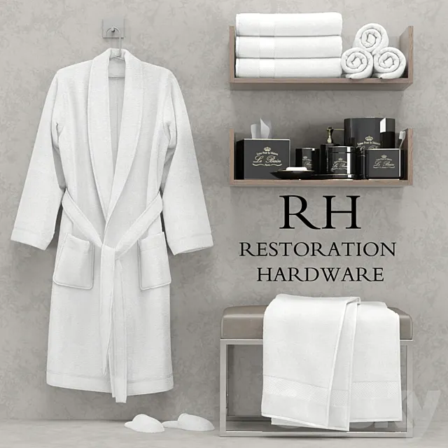 Restoration hardware bathroom accessories 3DModel Restoration hardware bathroom accessories 3DModel