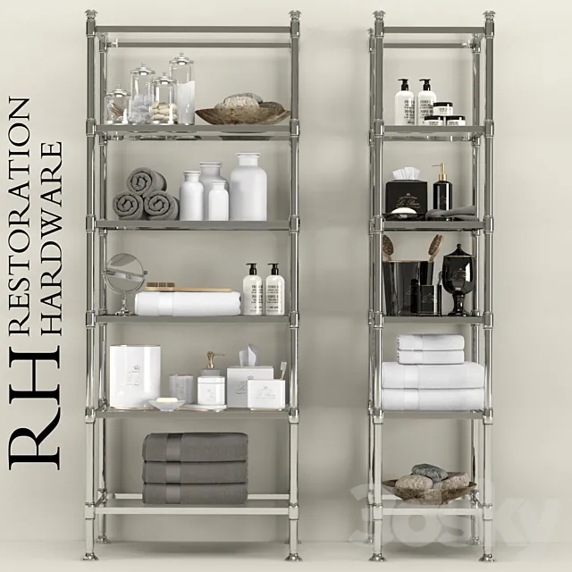 Restoration Hardware bathroom acsessories 3 3DModel Restoration Hardware bathroom acsessories 3 3DModel