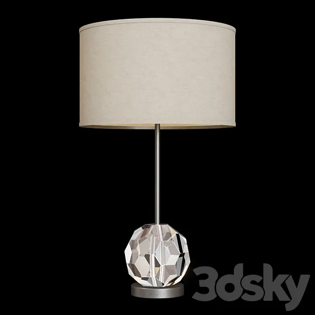 Restoration Hardware BOULE DE CRISTAL TABLE LAMP Black 3D Model