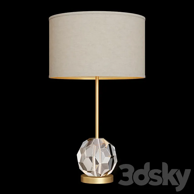 Restoration Hardware BOULE DE CRISTAL TABLE LAMP Brass 3D Model