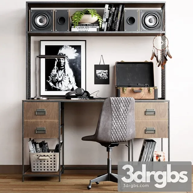 Restoration hardware cabinet decor set Vol9 2 3D Model Download