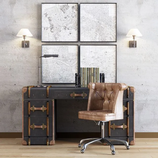 Restoration hardware cabinet decor set_vol3 3D Model