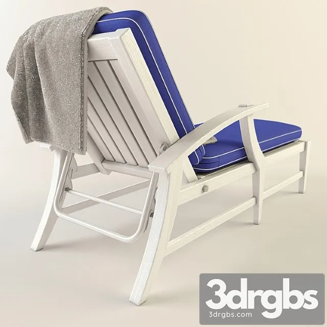 Restoration hardware cape cod chaise 2 3D Model Download