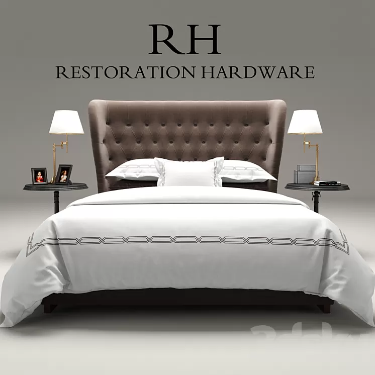 Restoration Hardware Churchill Fabric bed 3D Model