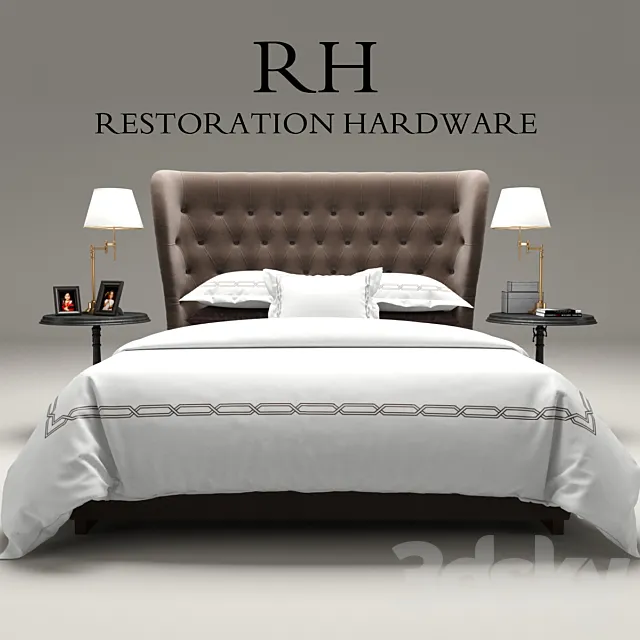 Restoration Hardware Churchill Fabric bed 3DModel Restoration Hardware Churchill Fabric bed 3DModel