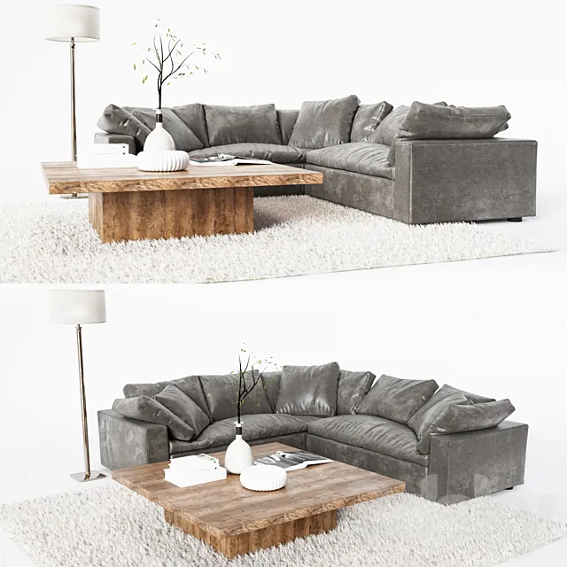 Restoration Hardware Cloud Sofa 3DModel Restoration Hardware Cloud Sofa 3DModel