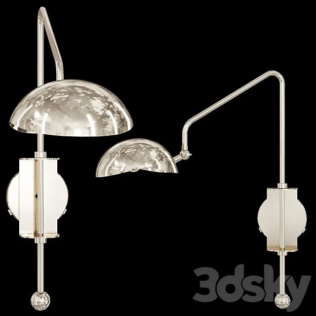 Restoration Hardware CONVESSI SCONCE 23 Nickel 3D Model Restoration Hardware CONVESSI SCONCE 23 Nickel 3D Model