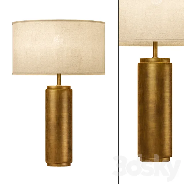 Restoration Hardware Cylindrical Column Table Lamp 3D Model Restoration Hardware Cylindrical Column Table Lamp 3D Model