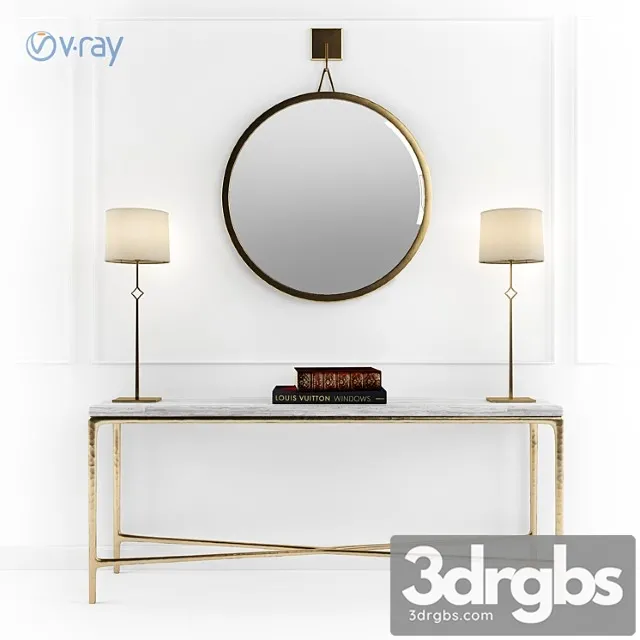 Restoration hardware decorative set 2 3D Model Download