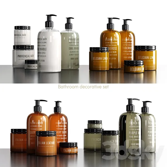 Restoration Hardware decorative set 3D Model