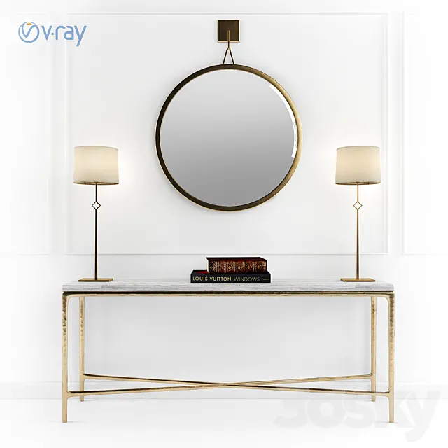 Restoration Hardware Decorative Set 3DModel Restoration Hardware Decorative Set 3DModel