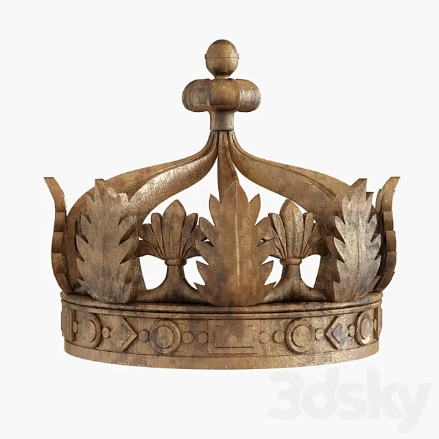 Restoration Hardware demilune gilt crown bed canopy 3D Model Restoration Hardware demilune gilt crown bed canopy 3D Model