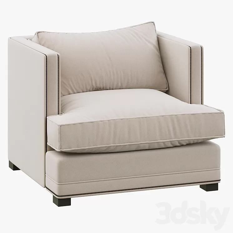 Restoration Hardware Easton Upholstered Chair 3D Model