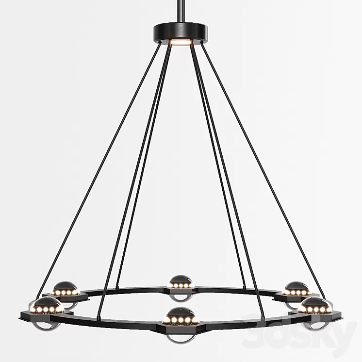 Restoration Hardware ECLATANT ROUND CHANDELIER 36 Black 1 3D Model Restoration Hardware ECLATANT ROUND CHANDELIER 36 Black 1 3D Model