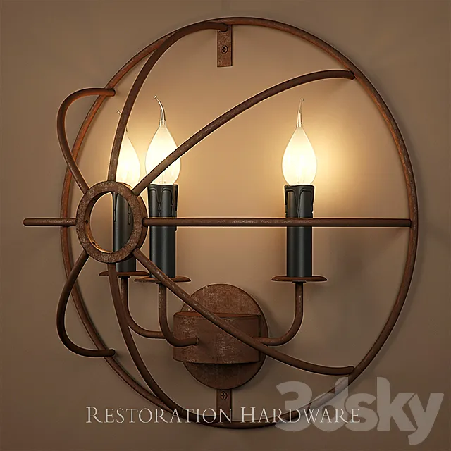 Restoration Hardware – Foucault’s Iron Orb 3DModel