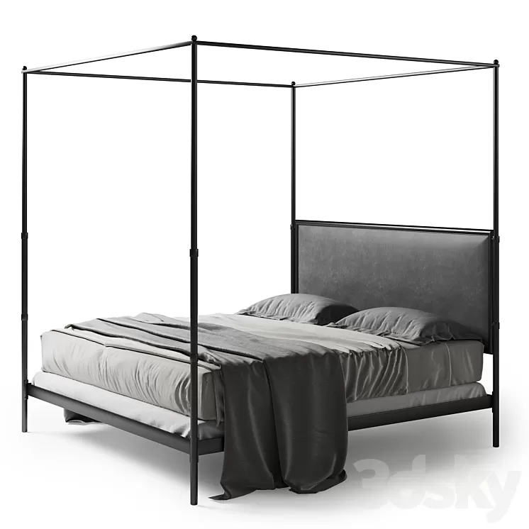 Restoration Hardware French iron bed V1 3D Model
