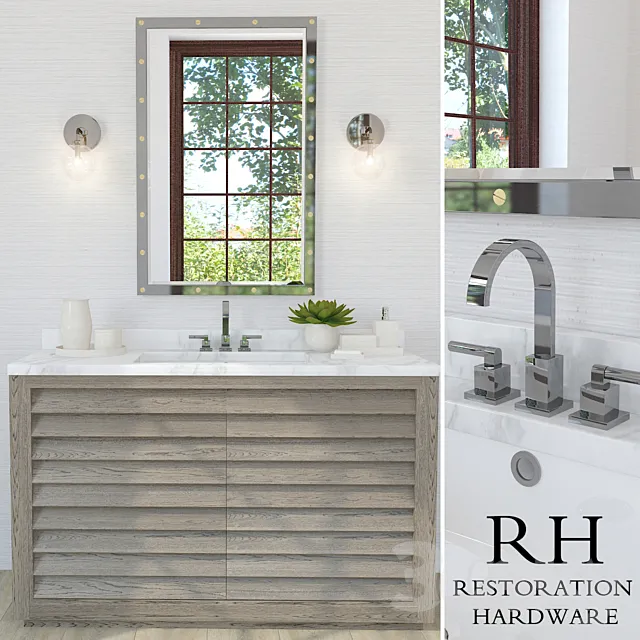 Restoration Hardware Grand Shutter vanity sink (1x) 3DModel Restoration Hardware Grand Shutter vanity sink (1x) 3DModel