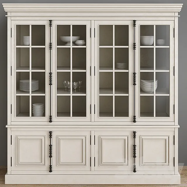 Restoration hardware hutch dining room 3DModel Restoration hardware hutch dining room 3DModel