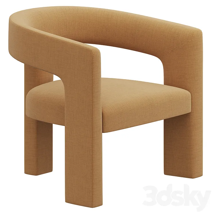 Restoration Hardware Ines Open Back Chair 3D Model Free Download