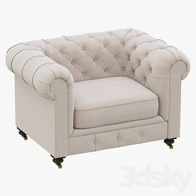Restoration Hardware Kensington Upholstered Chair 3DModel
