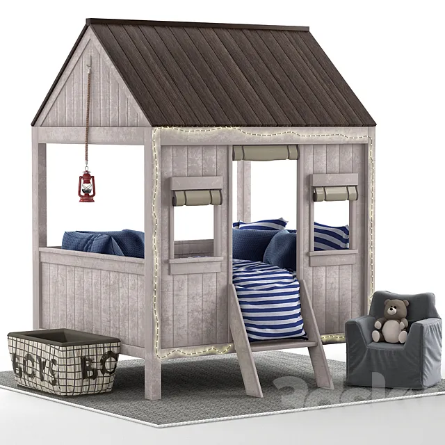 Restoration Hardware Kids Beds Attractive 3DModel Restoration Hardware Kids Beds Attractive 3DModel