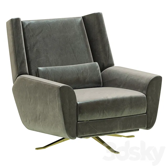 Restoration Hardware Luke Leather Swivel Recliner 3D Model Restoration Hardware Luke Leather Swivel Recliner 3D Model