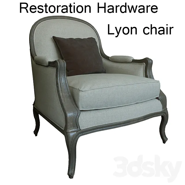 Restoration Hardware Lyon Chair 3D Model Restoration Hardware Lyon Chair 3D Model