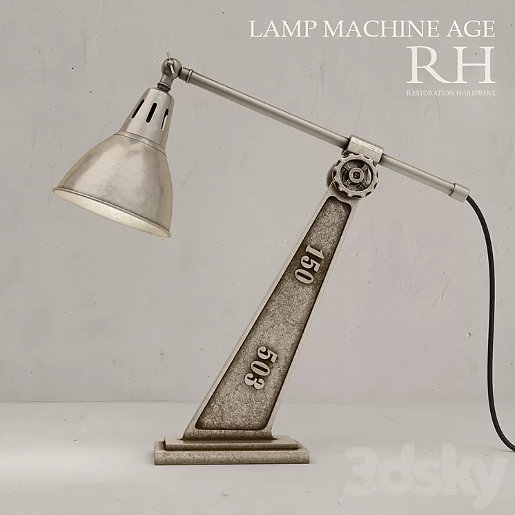 Restoration Hardware Machine Age Task Lamp 3D Model Restoration Hardware Machine Age Task Lamp 3D Model